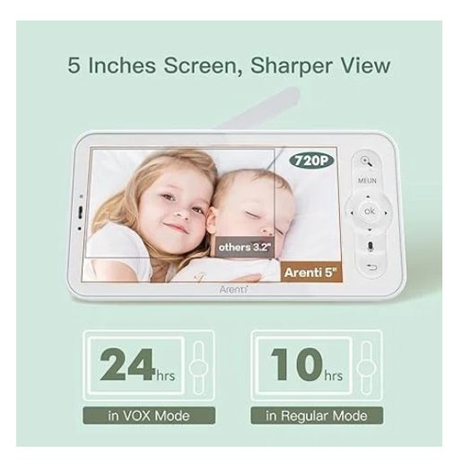 ARENTI 2MP/1080P WI-FI VIDEO BABY MONITOR KIT WITH LCD SCREEN - DĚTSKÁ CHŮVIČKA
