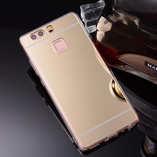 TPU POUZDRO HUAWEI P8 CASE ZRCADLO GOLD