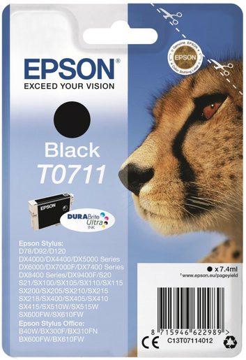 EPSON SINGLEPACK BLACK T0711 DURABRITE ULTRA INK