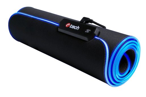 HERNÍ PODLOŽKA POD MYŠ C-TECH ANTHEA LED XL (GMP-08XL), PRO GAMING, 7 BAREV PODSVÍCENÍ, USB