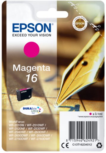 EPSON SINGLEPACK MAGENTA 16 DURABRITE ULTRA INK