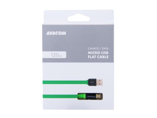 KABEL AVACOM MIC-120G USB - MICRO USB, 120CM, ZELENÁ