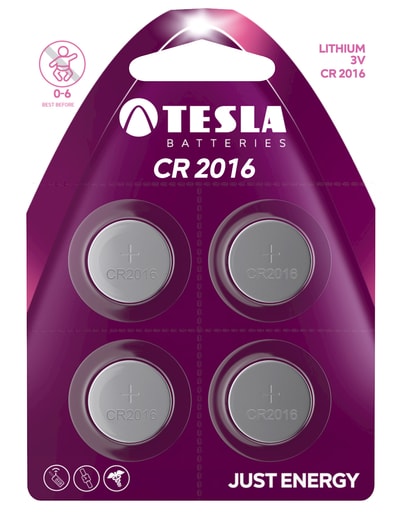 TESLA - BATERIE TESLA CR2016, 4KS, CR2016