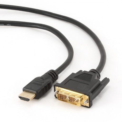 KABEL HDMI-DVI 0,5M,M/M STÍN., ZLACENÉ KONEKT. 1.3