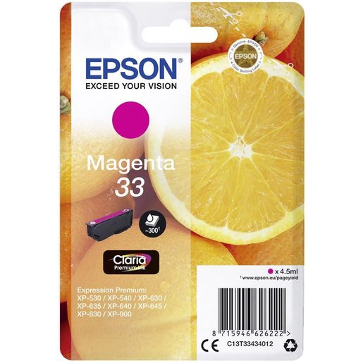 EPSON SINGLEPACK MAGENTA 33 CLARIA PREMIUM INK