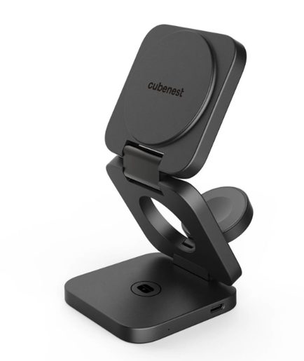 CUBENEST E310 3V1 S MAGSAFE ŠEDÁ - BEZDRÁTOVÁ NABÍJEČKA