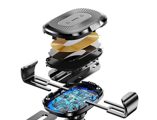 BASEUS 2V1 DRŽÁK DO AUTA S BEZDRÁTOVÝM NABÍJENÍM (WIRELESS CHARGER) (WXYL-A01) BLACK