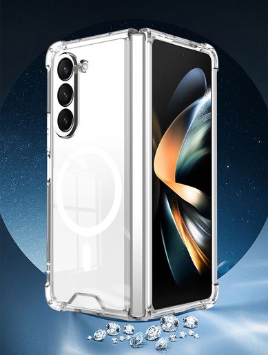 ACRYLIC COLOR POUZDRO SAMSUNG GALAXY Z FOLD 5 TRANSPARENT (S PODPOROU BEZDRÁTOVÉHO NABÍJENÍ)