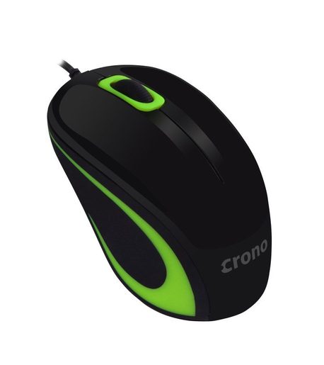 CRONO CM643G - OPTICKÁ MYŠ, USB, ČERNÁ + ZELENÁ