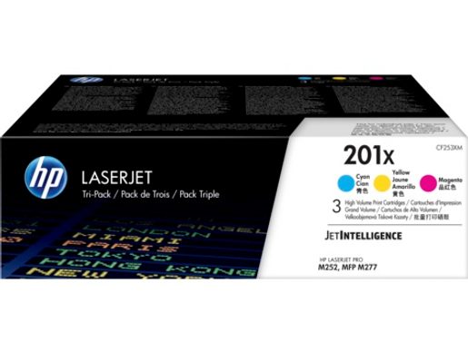 HP 201X 3-PACK CMY, CF253XM