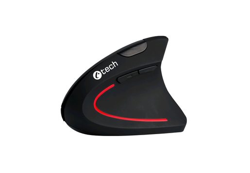 MYŠ C-TECH VEM-09, VERTIKÁLNÍ, BEZDRÁTOVÁ, 6 TLAČÍTEK, ČERNÁ, USB NANO RECEIVER