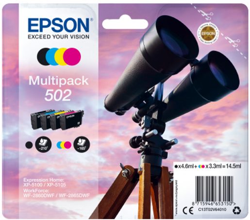EPSON MULTIPACK 4 BARVY,502 INK,STANDARD
