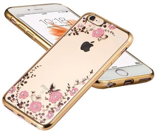 TPU POUZDRO FLOWER SAMSUNG GALAXY A30S (A307) GOLD