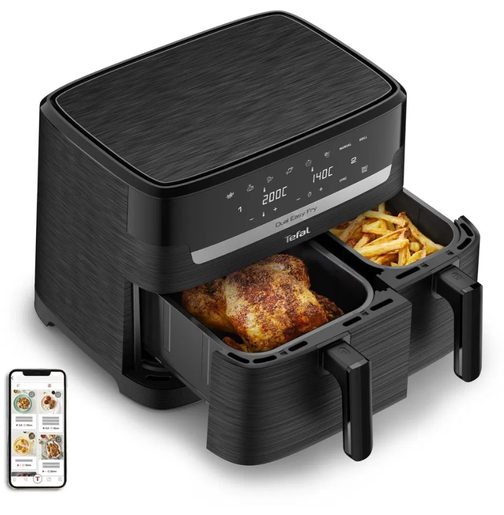 TEFAL EY901N10 EASY FRY DUAL ESSENTIAL - HORKOVZDUŠNÁ FRITÉZA