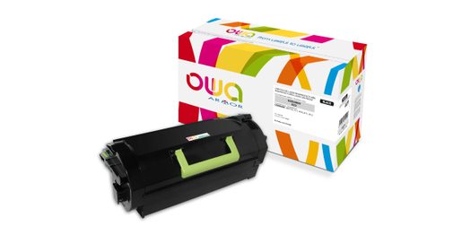 OWA ARMOR TONER PRO LEXMARK 62D2000, ČERNÁ/BLACK