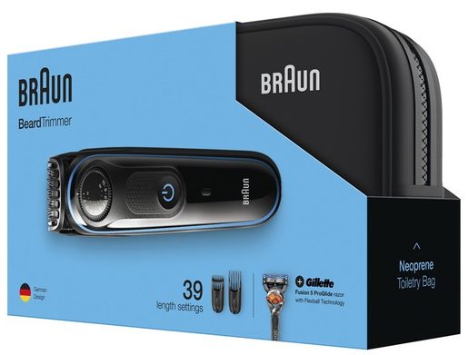 BRAUN BT 3940 BEARD TRIMMER ZASTŘIHOVAČ VOUSŮ A VLASŮ + HOLICÍ STROJEK GILLETTE