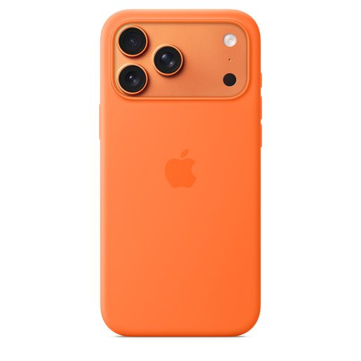 IPHONE 17 PRO MAX SILICONE CASE WITH MS – ORANGE
