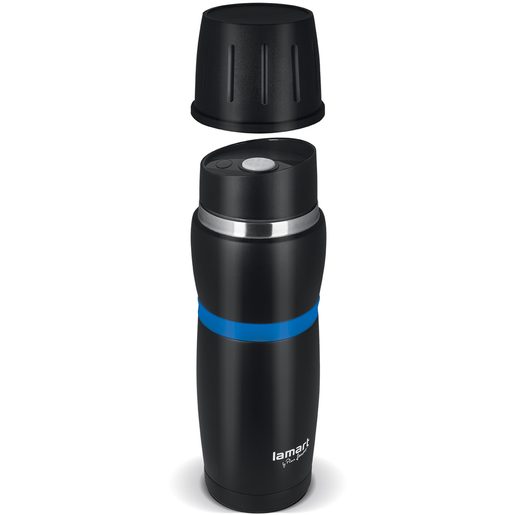 TERMOSKA 480 ML  ČERNÁ- MODRÁ   CUP