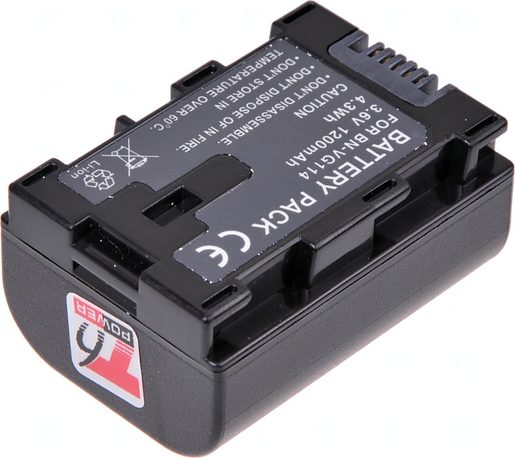 BATERIE T6 POWER JVC BN-VG107, BN-VG108, BN-VG114, 1200MAH, ČERNÁ