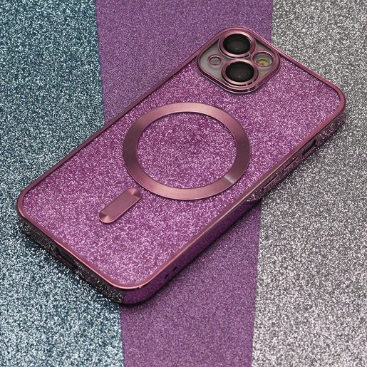 CU-BE GLITTER CHROME MAG POUZDRO IPHONE 13 6,1" PINK