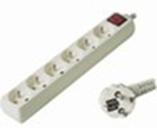 PRODLUŽOVACÍ PŘÍVOD 230V, 3M, 6 ZÁSUVEK + VYPÍNAČ