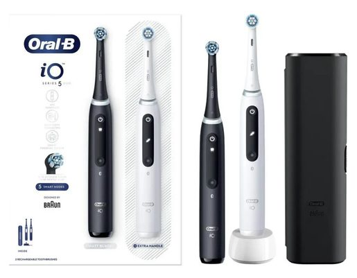 ORAL-B IO SERIES 5 DUO BLACK/WHITE - ELEKTRICKÝ ZUBNÍ KARTÁČEK (2KS)