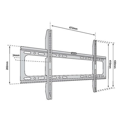 TB TV WALL MOUNT TB-750 UP TO 65", 40KG MAX VESA 600X400