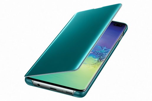 SAMSUNG CLEAR VIEW COVER S10+ GREEN