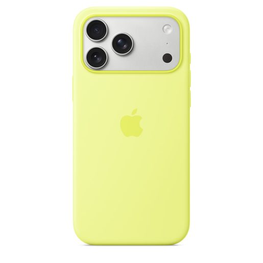 IPHONE 17 PRO MAX SILICONE CASE WITH MS–NEON YELL.