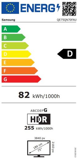 SAMSUNG 75" NEO QLED QE75QN70F