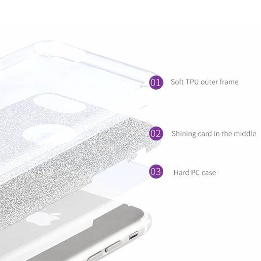 TPU SHINING POUZDRO PRO XIAOMI NOTE 7 SILVER