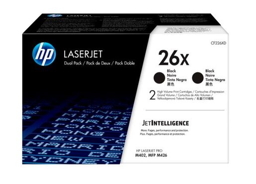 HP 26X TISKOVÁ KAZETA ČERNÁ VELKÁ, CF226XD - 2PACK