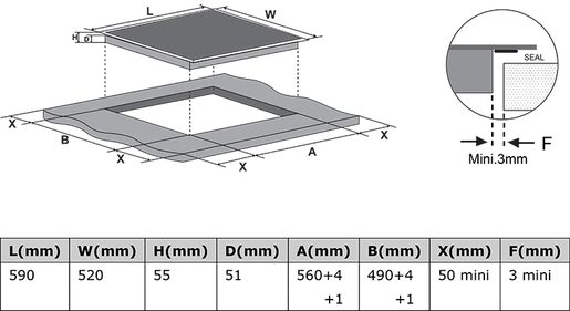 ECG EHC 6006 - SKLOKERAMICKÁ VARNÁ DESKA