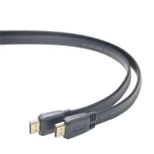 PREMIUMCORD HDMI HIGH SPEED + ETHERNET PLOCHÝ KABEL, ZLACENÉ KONEKTORY, 3M