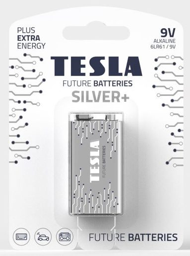 TESLA - BATERIE 9V SILVER+, 1 KS, 6LR61