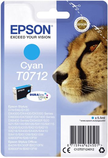 EPSON SINGLEPACK CYAN T0712 DURABRITE ULTRA INK