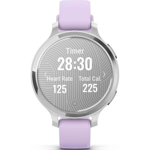 GARMIN LILY 2 ACTIVE - SILVER / PURPLE JASMINE SILICONE BAND (010-02891-01)