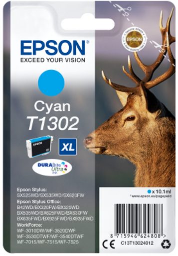 EPSON SINGLEPACK CYAN T1302 DURABRITE ULTRA INK