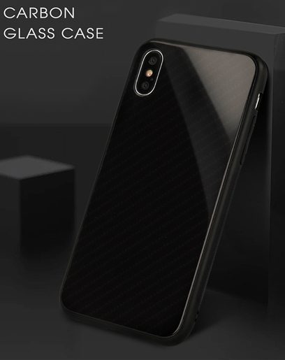 TPU CARBON GLASS POUZDRO PRO HUAWEI P30 BLACK
