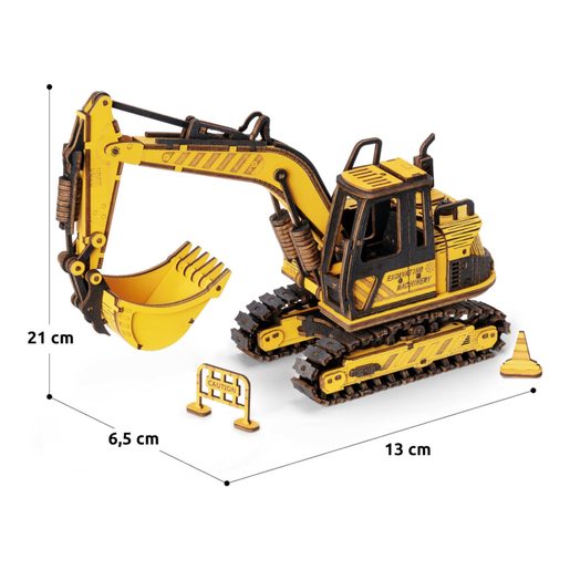 ROBOTIME DŘEVĚNÉ 3D PUZZLE BAGR