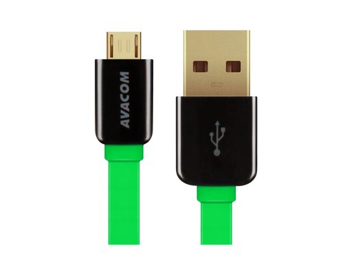 KABEL AVACOM MIC-120G USB - MICRO USB, 120CM, ZELENÁ