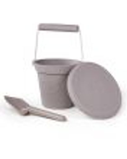 BIGJIGS TOYS PLÁŽOVÝ KYBLÍČEK TMAVĚ ŠEDÝ