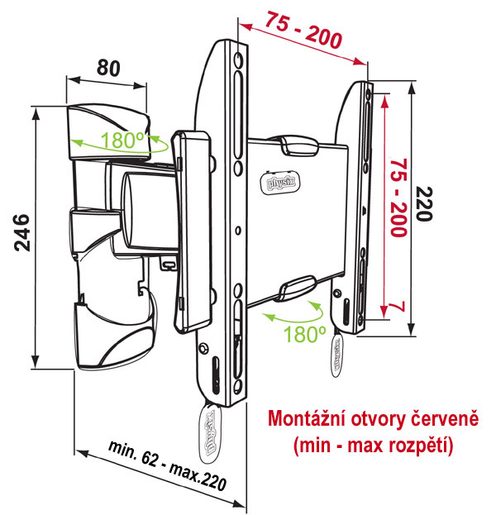 VOGEL´S PHW300S LCD RAMENO