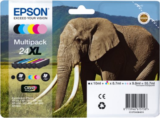 EPSON MULTIPACK 6-COLOURS 24XL CLARIA PHOTO HD INK
