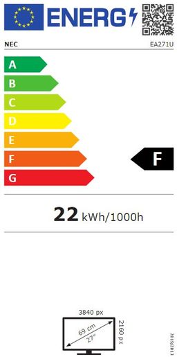 27" LED NEC EA271U,3840X2160,IPS,350CD,150MM,WH