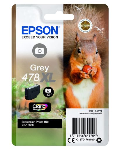 EPSON SINGLEPACK GREY 478XL CLARIA PHOTO HD INK