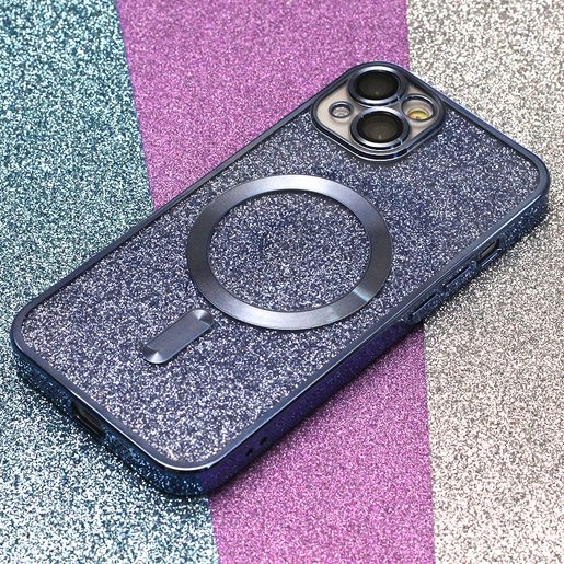 CU-BE GLITTER CHROME MAG POUZDRO IPHONE 13 PRO MAX 6,7" BLUE
