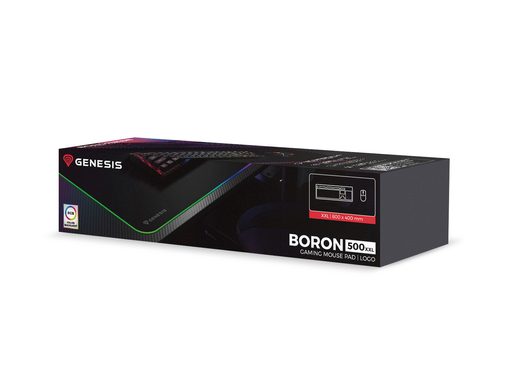 HERNÍ PODLOŽKA POD MYŠ S RGB PODSVÍCENÍM GENESIS BORON 500 XXL, 800X400MM
