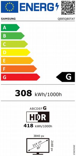 85" SAMSUNG QE85Q80T - TELEVIZE