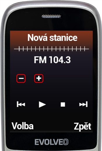 EVOLVEO EASYPHONE FS, VYKLÁPĚCÍ MOBILNÍ TELEFON 2.8" PRO SENIORY S NABÍJECÍM STOJÁNKEM (ČERVENÁ BARV